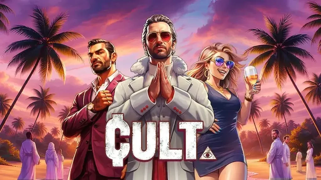 Tampilan visual slot Cult dengan nuansa ritual okultisme dan simbol misterius